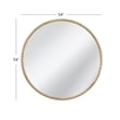 Entralla Round Hammered Gold Metal Wall Mirror Textured Frame