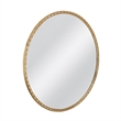 Entralla Round Hammered Gold Metal Wall Mirror Textured Frame