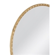 Entralla Round Hammered Gold Metal Wall Mirror Textured Frame