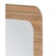 Wilson  Brown Wood Slat Wall Mirror Rounded Rectangle Boho Modern