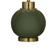 Green Ceramic Table Lamp with Brass Accents Traditional Style