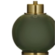 Green Ceramic Table Lamp with Brass Accents Traditional Style