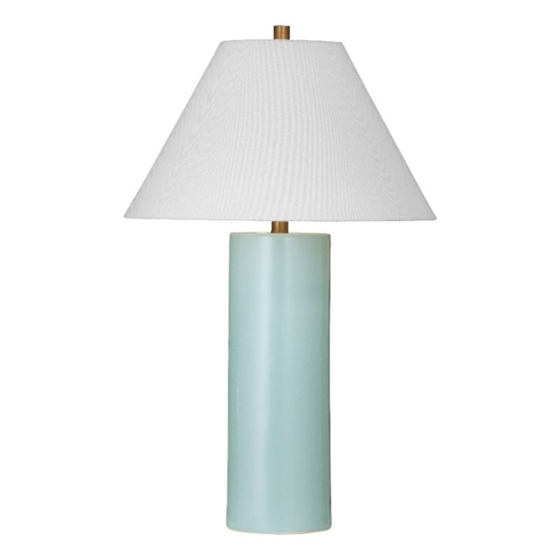 Alexander Blue Ceramic Table Lamp with Gold Accents Modern