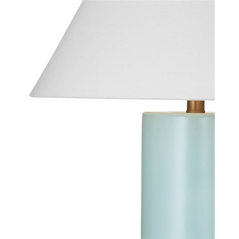 Alexander Blue Ceramic Table Lamp with Gold Accents Modern