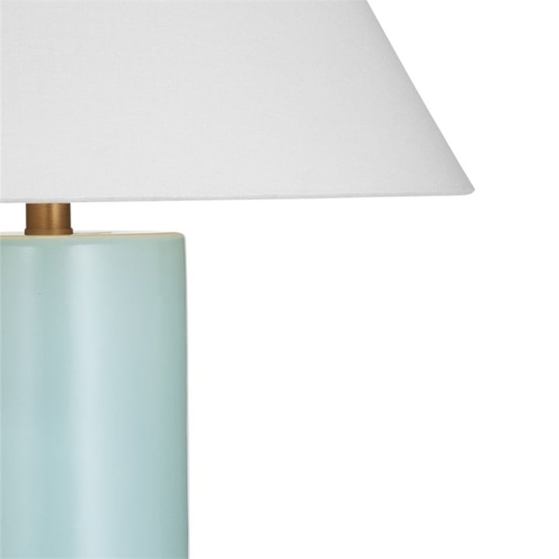 Alexander Blue Ceramic Table Lamp with Gold Accents Modern