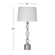 Bella Coastal Framed Decorative White Crystal Lamp  Neutral