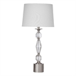 Bella Coastal Framed Decorative White Crystal Lamp  Neutral