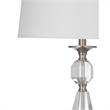 Bella Coastal Framed Decorative White Crystal Lamp  Neutral