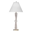 Devon Crystal Hourglass Gold Metal Table Lamp with Brass Base