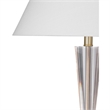 Devon Crystal Hourglass Gold Metal Table Lamp with Brass Base