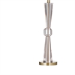Devon Crystal Hourglass Gold Metal Table Lamp with Brass Base