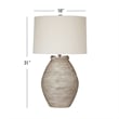 Fraser Distressed Cream Resin  Boho Table Lamp Linen Shade