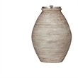 Fraser Distressed Cream Resin  Boho Table Lamp Linen Shade