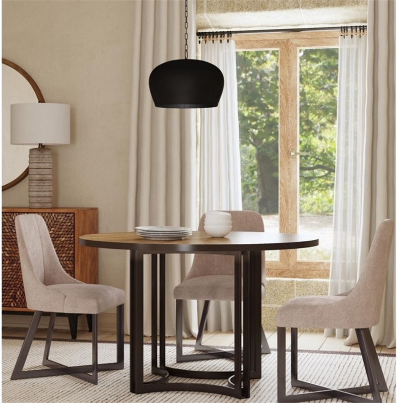 Fraser Distressed Cream Resin  Boho Table Lamp Linen Shade