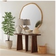 Eclipse Concrete Textured  Gray Marble Table Lamp with White Shade
