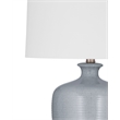 Justice Gray Ceramic Table Lamp with Textured Base