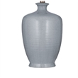 Justice Gray Ceramic Table Lamp with Textured Base