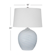 Lyance Blue and White Swirl Ceramic Table Lamp Coastal