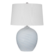 Lyance Blue and White Swirl Ceramic Table Lamp Coastal