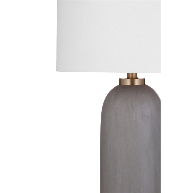 Azalea Contemporary Gray Ceramic Table Lamp Soft Ambient Lighting