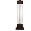 Brannan Bronze Glass Table Lamp with Linen Shade Classic Modern