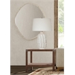 Elian Cream Wavy Ceramic Table Lamp with Drum Shade