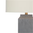 Broad Peak Cream Ceramic Table Lamp with Linen Shade Modern Minimal
