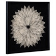 Black & Neutral Wood Frame Translucent Leaf Wall Art Decor