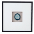 Crystal Geode Blue Aqua Shadowbox Wall Art Black Wood Frame