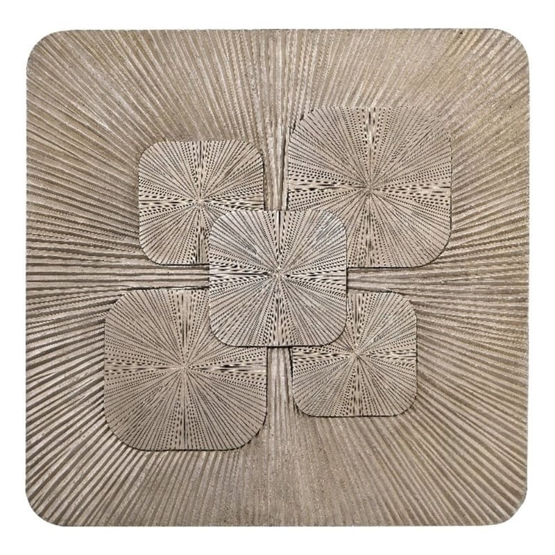Crobuzon Modern  Brown Canvas Wall Art Framed Living Room Decor