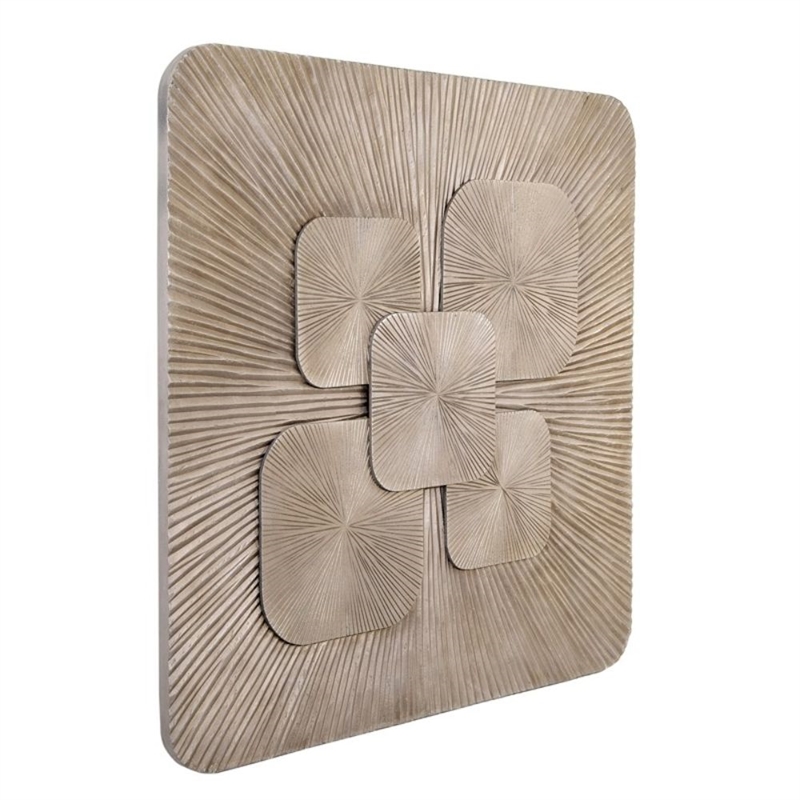 Crobuzon Modern  Brown Canvas Wall Art Framed Living Room Decor