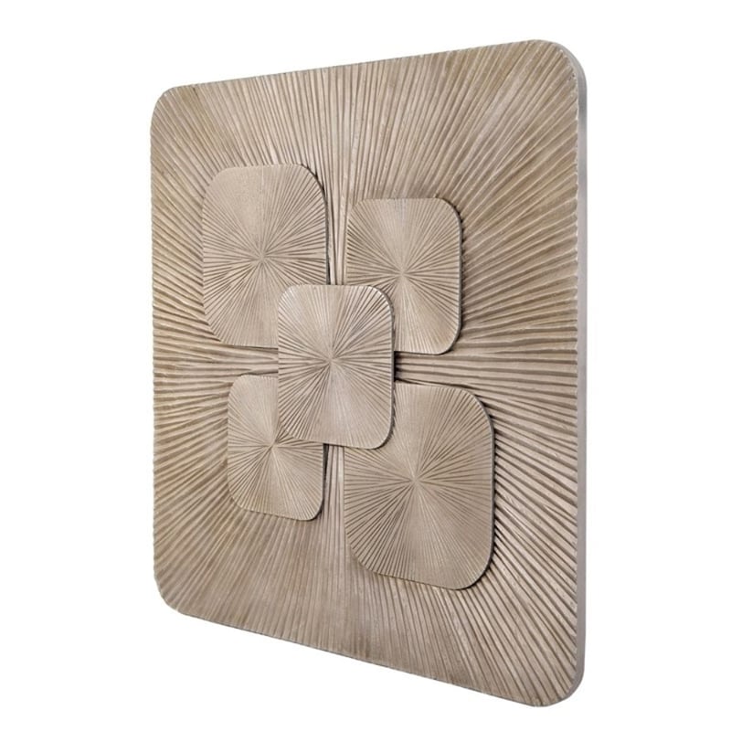 Crobuzon Modern  Brown Canvas Wall Art Framed Living Room Decor