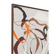 Rust Neutral Brown Canvas & Wood Carnival Framed Art