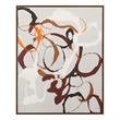 Rust Neutral Brown Canvas & Wood Carnival Framed Art