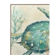 Green Silver Canvas Wood Alanton Sea Turtle Art