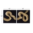 Black & Gold Framed Canvas Set of 2 Modern Art
