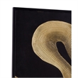 Black & Gold Framed Canvas Set of 2 Modern Art