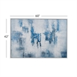 Blue & White Wood Framed Canvas Art Wall Decor