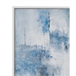 Blue & White Wood Framed Canvas Art Wall Decor