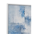 Blue & White Wood Framed Canvas Art Wall Decor