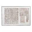 Neutral Gray Wood Framed Canvas Wall Art