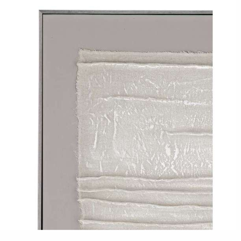 Neutral Brown Abstract Framed Canvas Wall Art Decor