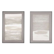 Neutral Brown Abstract Framed Canvas Wall Art Decor