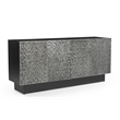 Ebony Mango Wood Storage Dining Server Antique Pewter