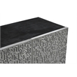 Ebony Mango Wood Storage Dining Server Antique Pewter