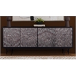 The Andreas Black Wood Storage Dining Server Bone Resin Doors