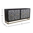 Matte Black Mango Wood Storage Dining Server Bone Resin