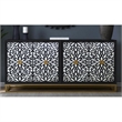 Matte Black Mango Wood Storage Dining Server Bone Resin