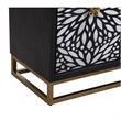 Matte Black Mango Wood Storage Dining Server Bone Resin