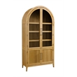 Fynn Blonde Oak Modern Display Cabinet Wood Storage